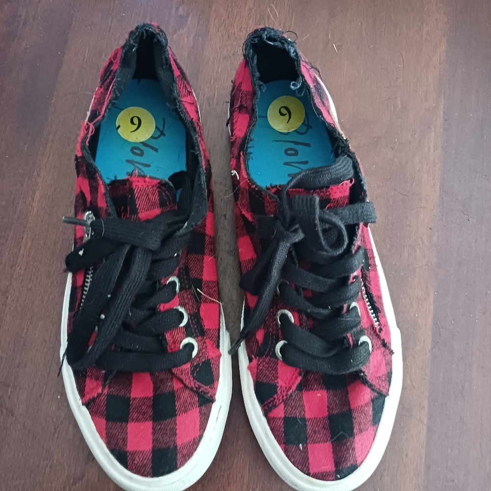 Plaid Womens Sneakers